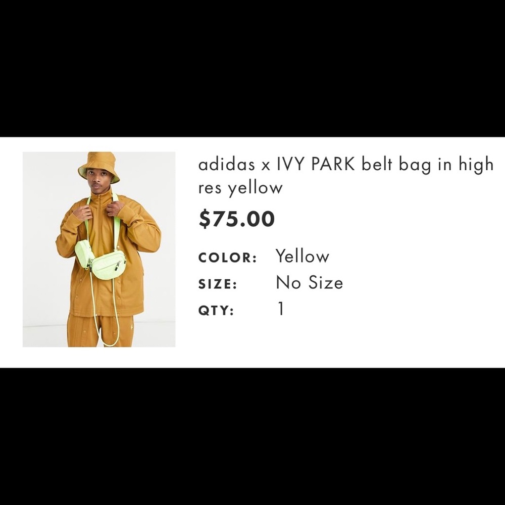 adidas x IVY PARK Belt Bag in Hi Res Yellow